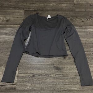H&M Charcoal Long Sleeve Women's Top